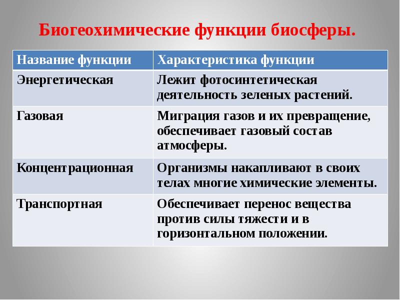 Презентация структура биосферы 11 класс