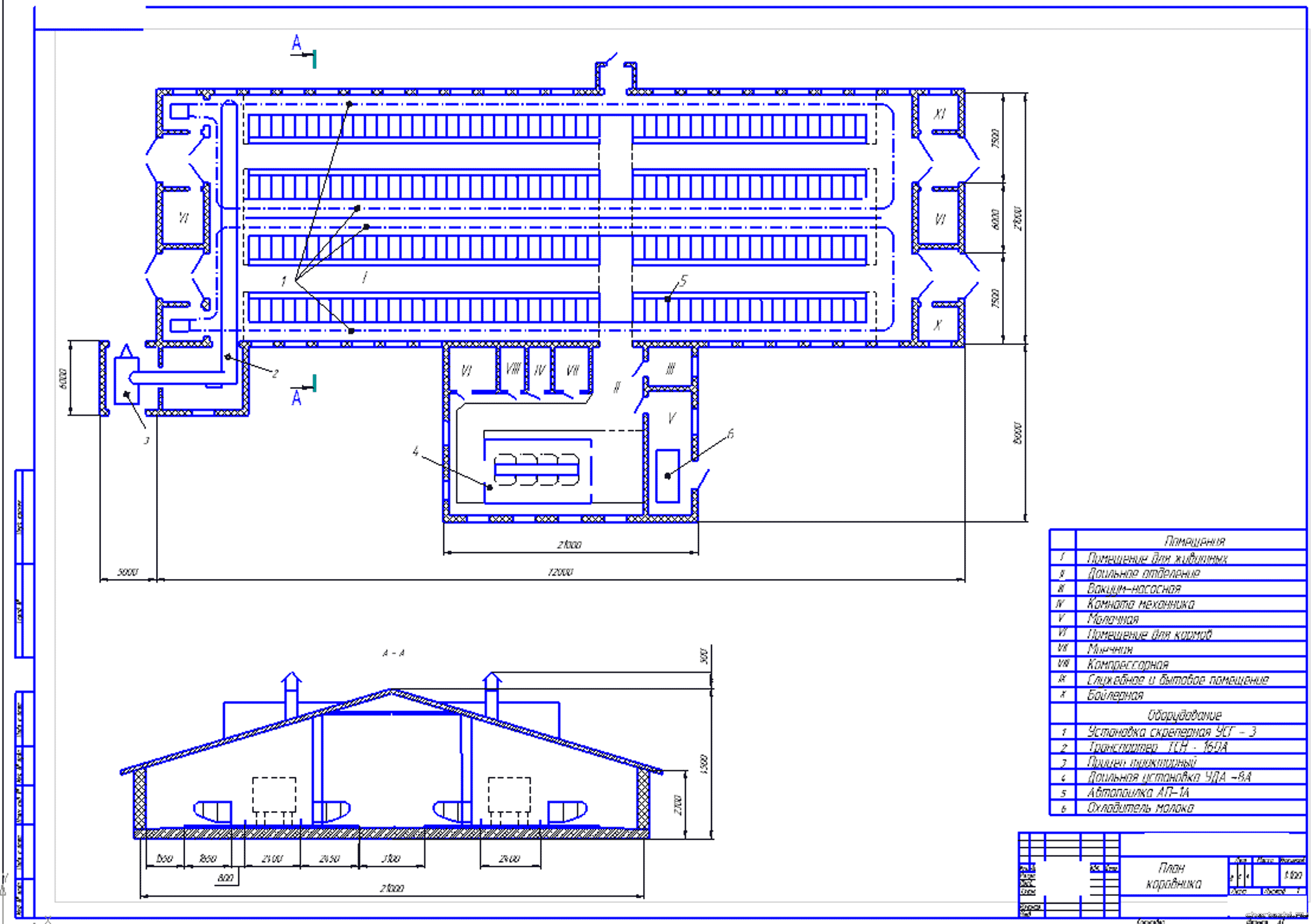 Проект коровника на 200 голов