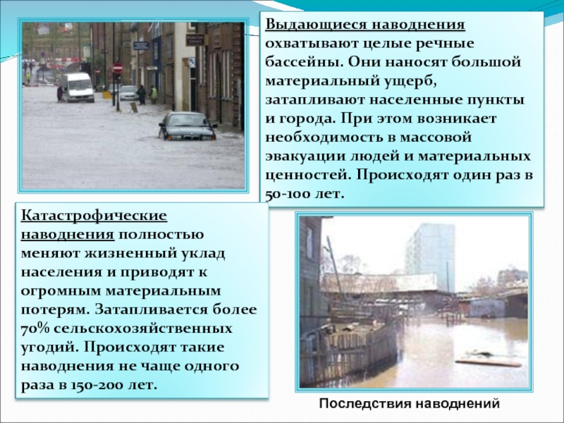 Наводнения причины и последствия. Последствия наводнений. Наводнение презентация. Последствия наводнений кратко. Причины наводнения ОБЖ.