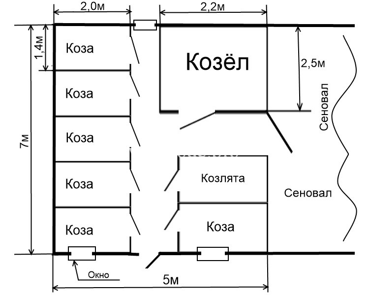 Проект козлятника на 100 голов