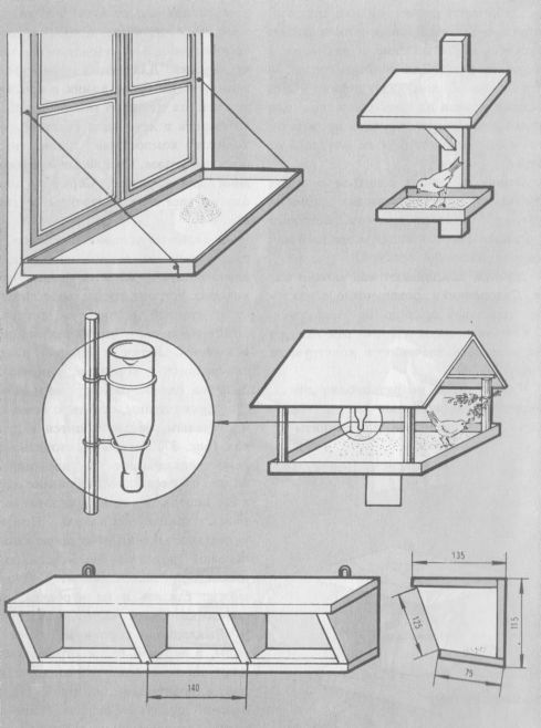 Чертеж кормушки для голубей